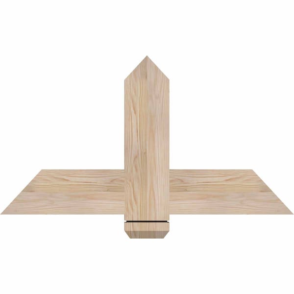 Ekena Millwork Eugene Smooth Timber Gable Bracket, Douglas Fir, 36"W x 19"H x 1 1/2"D x 5 1/2"F, 13/12 Pitch GBW036X19X0206EUG00SDF - main